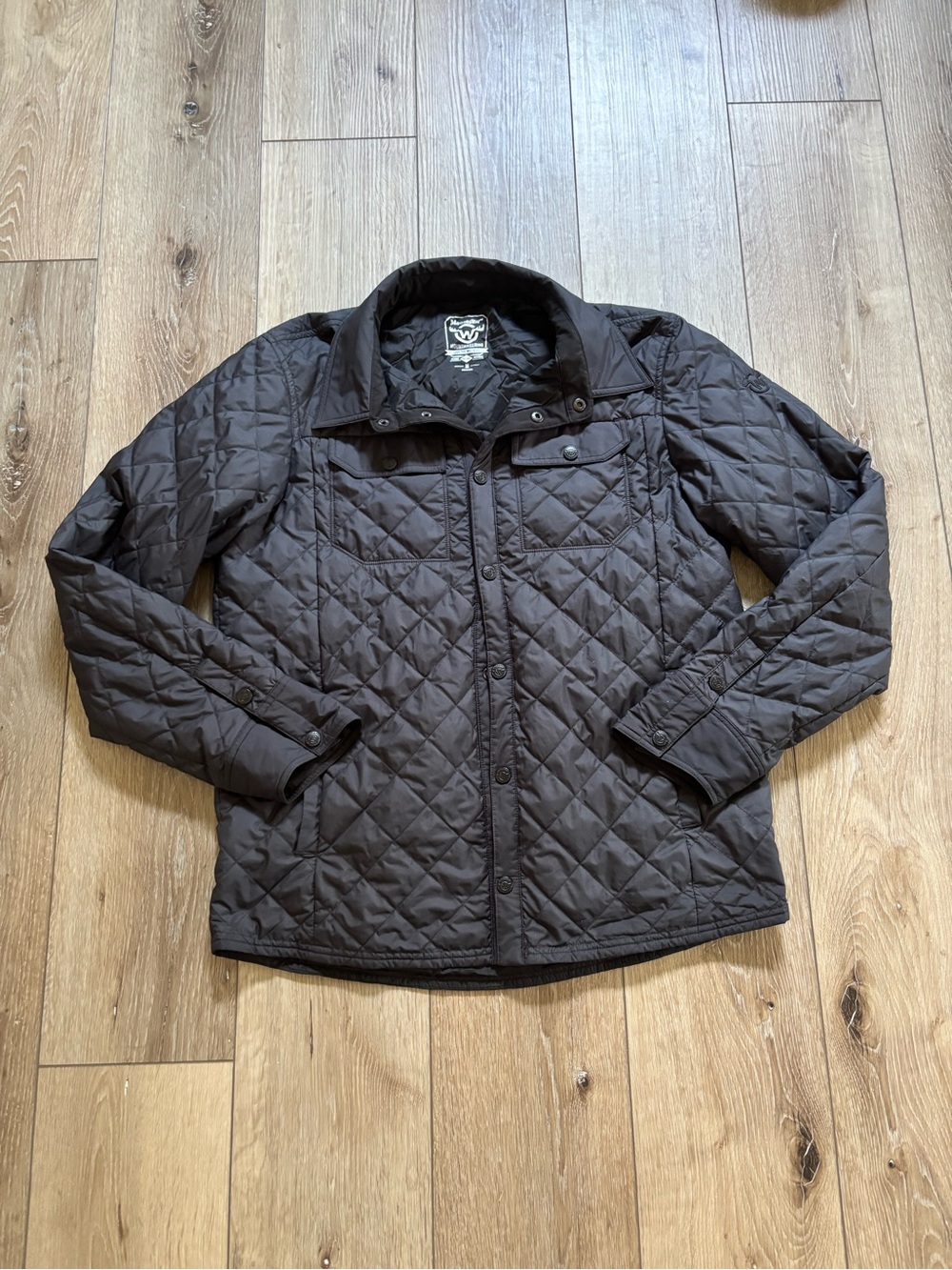 Moosejaw Mountaineering Men's Lightweight Quilted Shirt Jacket Shacket Black M